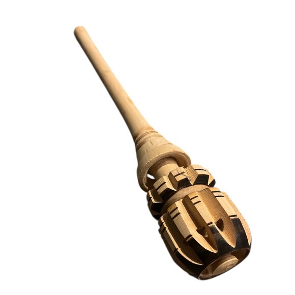 Authentic Molinillo Mexican Hot Chocolate Whisk 14" Wooden Stirrer and Frother - Picture 5 of 5